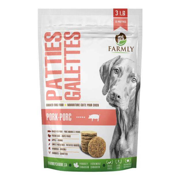 Gently Cooked Pork Patties by Farmly -Dogs