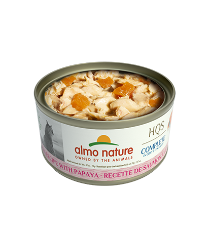 Almo Nature HQS Complete Cat Food - Salmon With Papaya In Gravy 70g