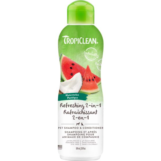 Tropiclean Refreshing 2-1 Watermelon Shampoo Dogs 20oz