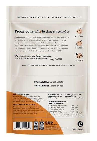 Crumps Sweet Potato Chews Dog 160g