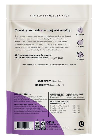 Crump's Dog Beef Liver Bites Treat