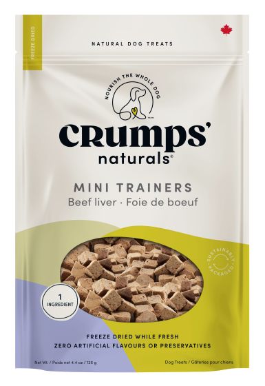 Crump's Mini Trainers Freeze Dried Beef Liver Dog 126g