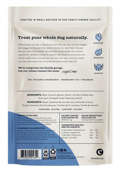 Crumps Mini Trainers Beef Semi Moist Dog 300g