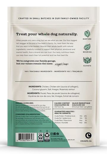 Crumps Chicken Collagen Jerky Treats Dog