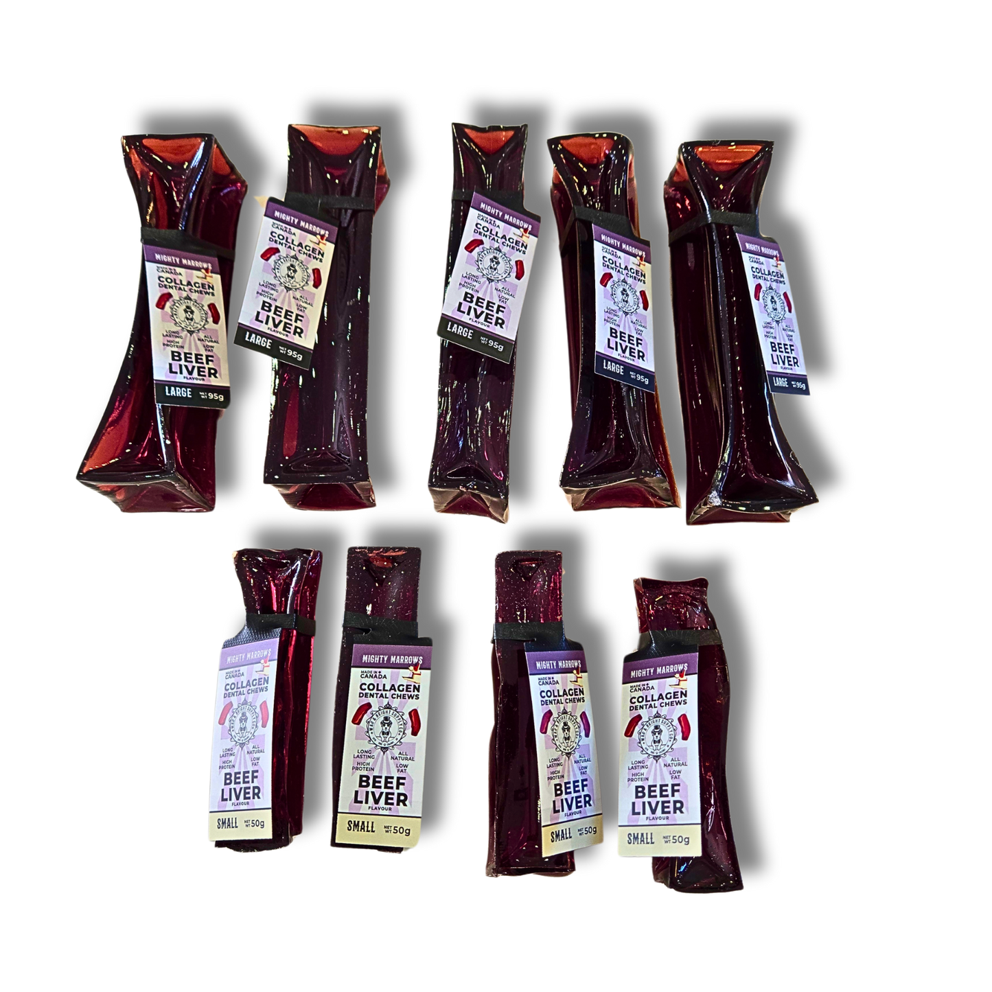 Wag & Bright Supply Co. - Mighty Marrows Collagen Dental Chew - Beef Liver LG