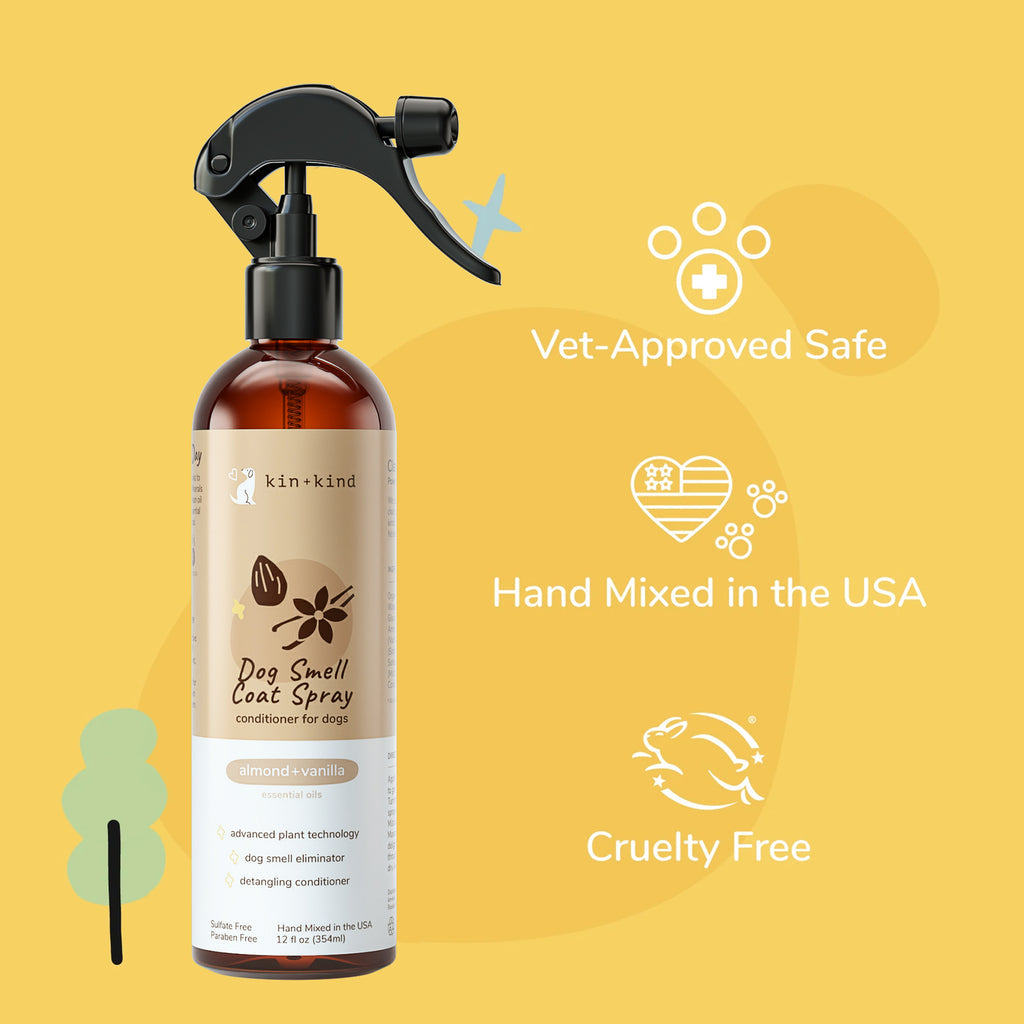 Kin+Kind Pet Coat Spray Almond 12oz