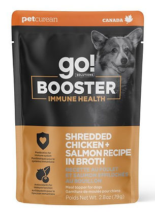 Go! Solutions Booster Immune Health Shredded Chicken & Salmon Topper Dog