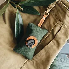 Doggy Waste Bag Holder Felt Cloth Green