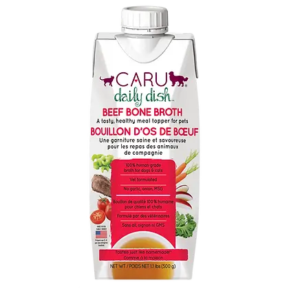 Caru Daily Dish Beef Bone Broth for Dogs & Cats