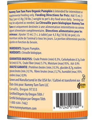 Nummy-Tum-Tums Organic Pumpkin 15oz