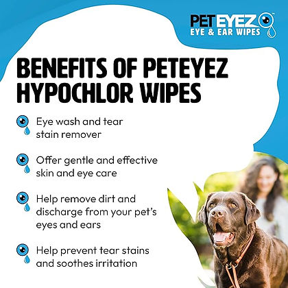 PetEyez Hypochlor Eye/Ear Wipes 150ml