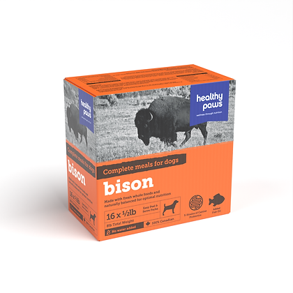 Healthy Paws Canine Complete Dinner Bison 16 x 1/2 lb