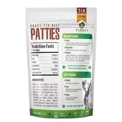 Gently Cooked Beef Patties by Farmly -Dogs