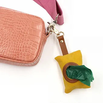 Doggy Waste Bag Holder Yellow