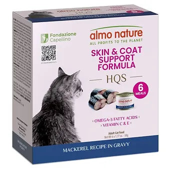 Almo Nature HQS Skin & Coat Support - Mackerel Recipe In Gravy 6x50g