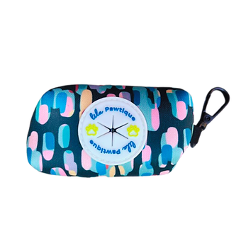 Lila Pawtique Waste Bag Pouch Holder Amazônia Tribe
