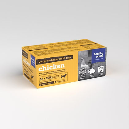 Healthy Paws Complete Small Dog Dinner Chicken 12 x 100g