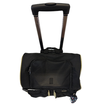 Pet 2-Wheeled Carrier Backpack Black