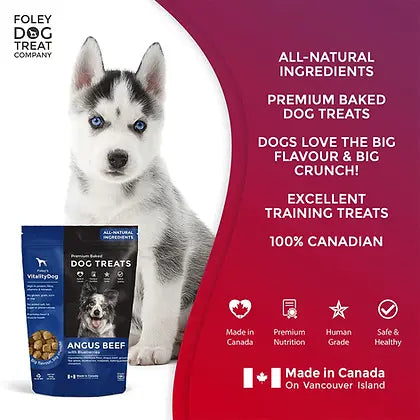 Foley's Vitality Angus Beef with Blueberries Dog Treats 400g