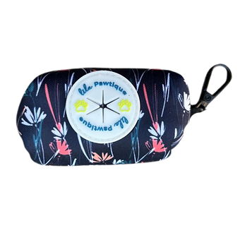 Lila Pawtique Waste Bag Pouch Holder Heavenly Flowers
