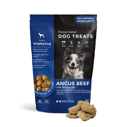 Foley's Vitality Angus Beef with Blueberries Dog Treats 400g