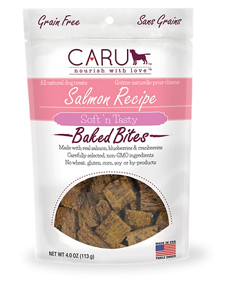 Caru Natural Salmon Recipe Bites for Dogs 4oz