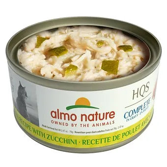 Almo Nature HQS Complete Cat Food - Chicken Recipe With Zucchini In Gravy 70g