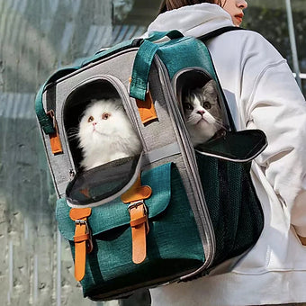 Portable Mesh Pet Travel Carrier Backpack Green