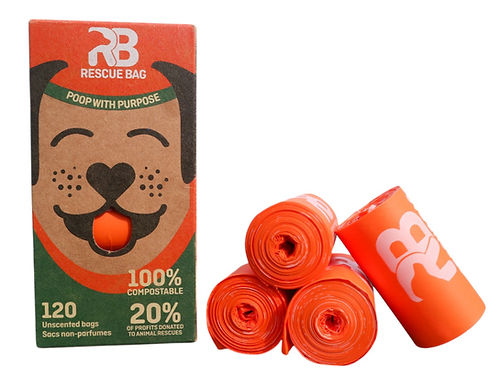 Rescue Bag Compostable Dog Poop Bags 120ct