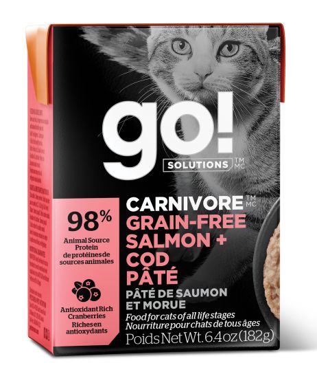 Go Carnivore Grain Free Salmon And Cod Pate Cat 6.4oz