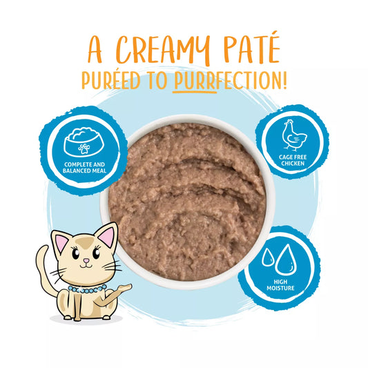 Weruva Slide N' Serve Wet Cat Food - Pate Hydrating Puree Chicken Breast 2.8 OZ