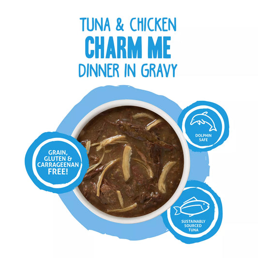 Weruva B.F.F. OMG Gravy! For Tuna Lovers Wet Cat Food - Minced in Gravy 3 OZ