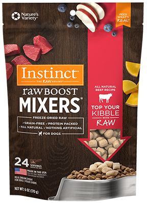 Instinct Raw Boost Mixers Grain Free All Natural Beef Topper Dog 6oz