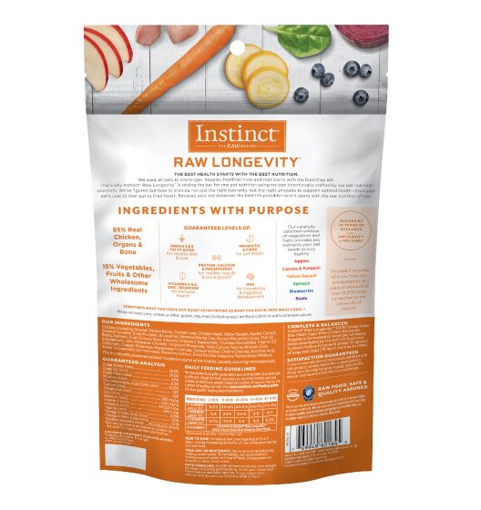 Instinct Longevity Freeze Dried Raw Meals Puppy Chicken Dog 5oz