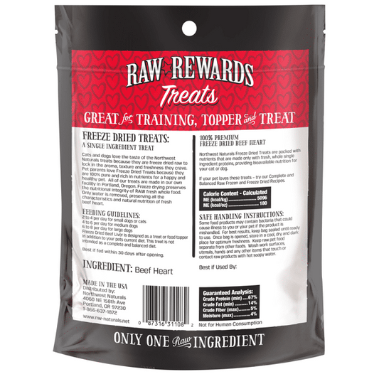Northwest Naturals Freeze-dried Treats 85g - Beef Heart