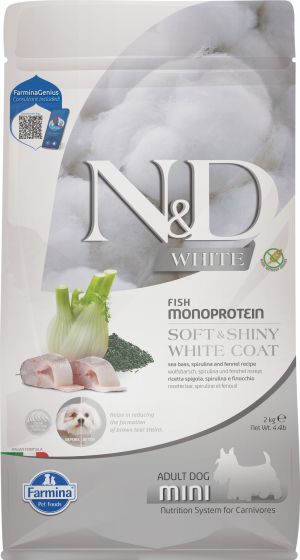 Farmina White Coat Sea Bass, Fennel & Kelp Mini Dog 2kg