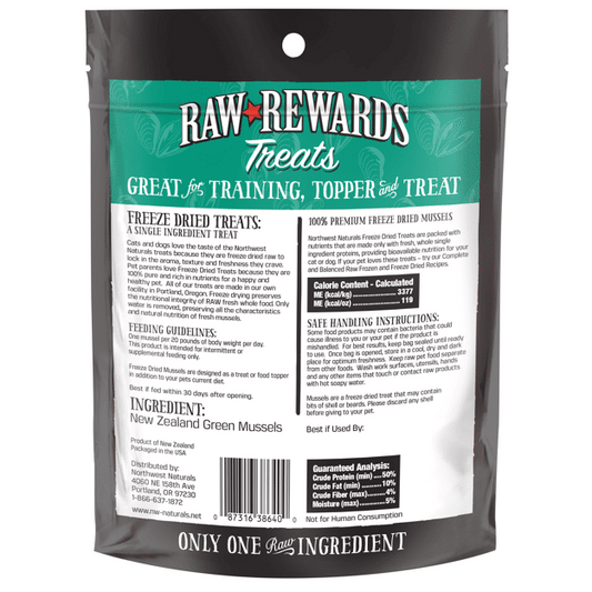 Northwest Naturals Freeze-dried Treats 57g - Green Lipped Mussels