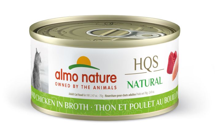 Almo Nature HQS Natural Cat Food - Tuna And Chicken In Broth 70g