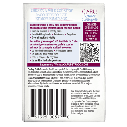 Caru Classics Chicken & Wild Cod Stew for Cats 5.5oz