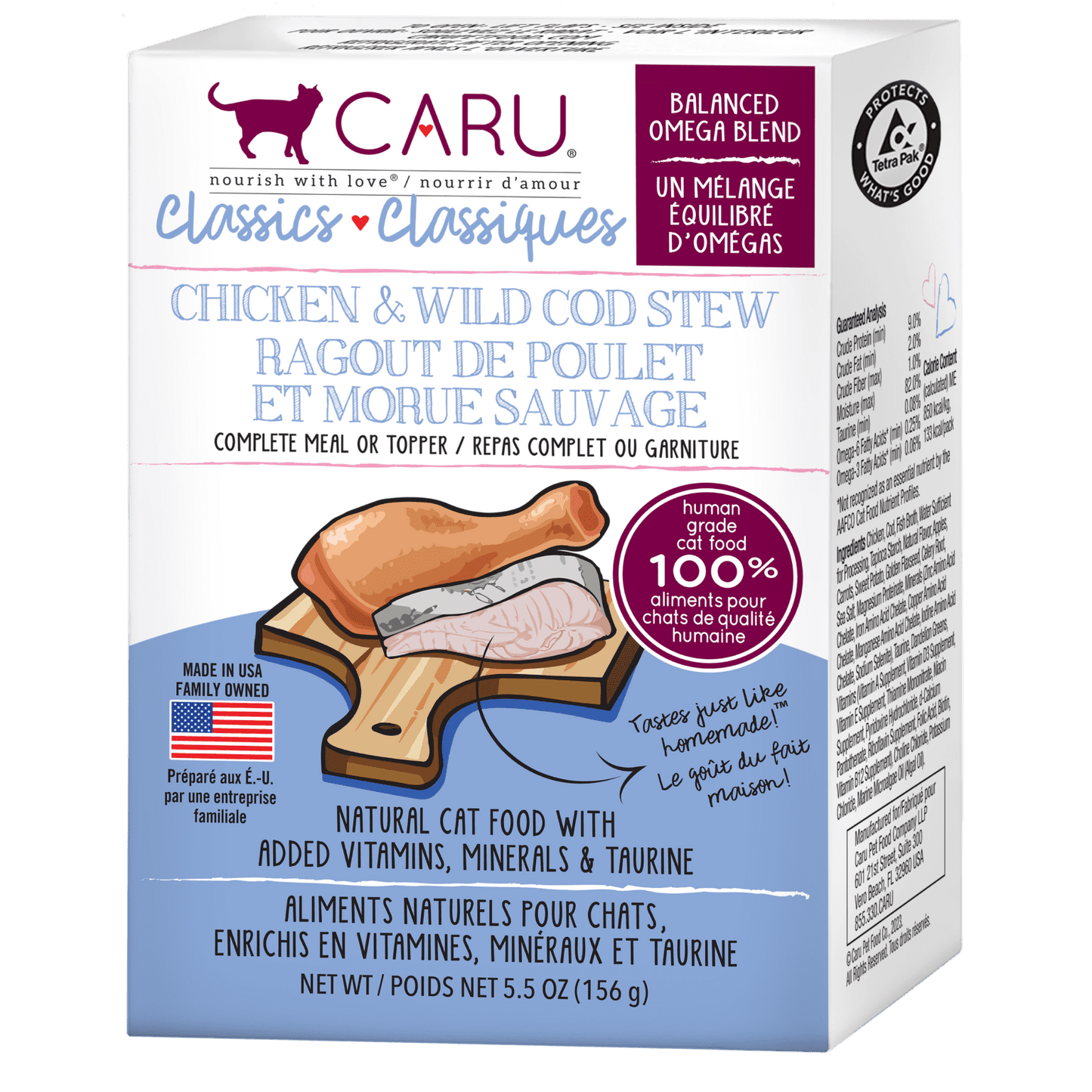 Caru Classics Chicken & Wild Cod Stew for Cats 5.5oz