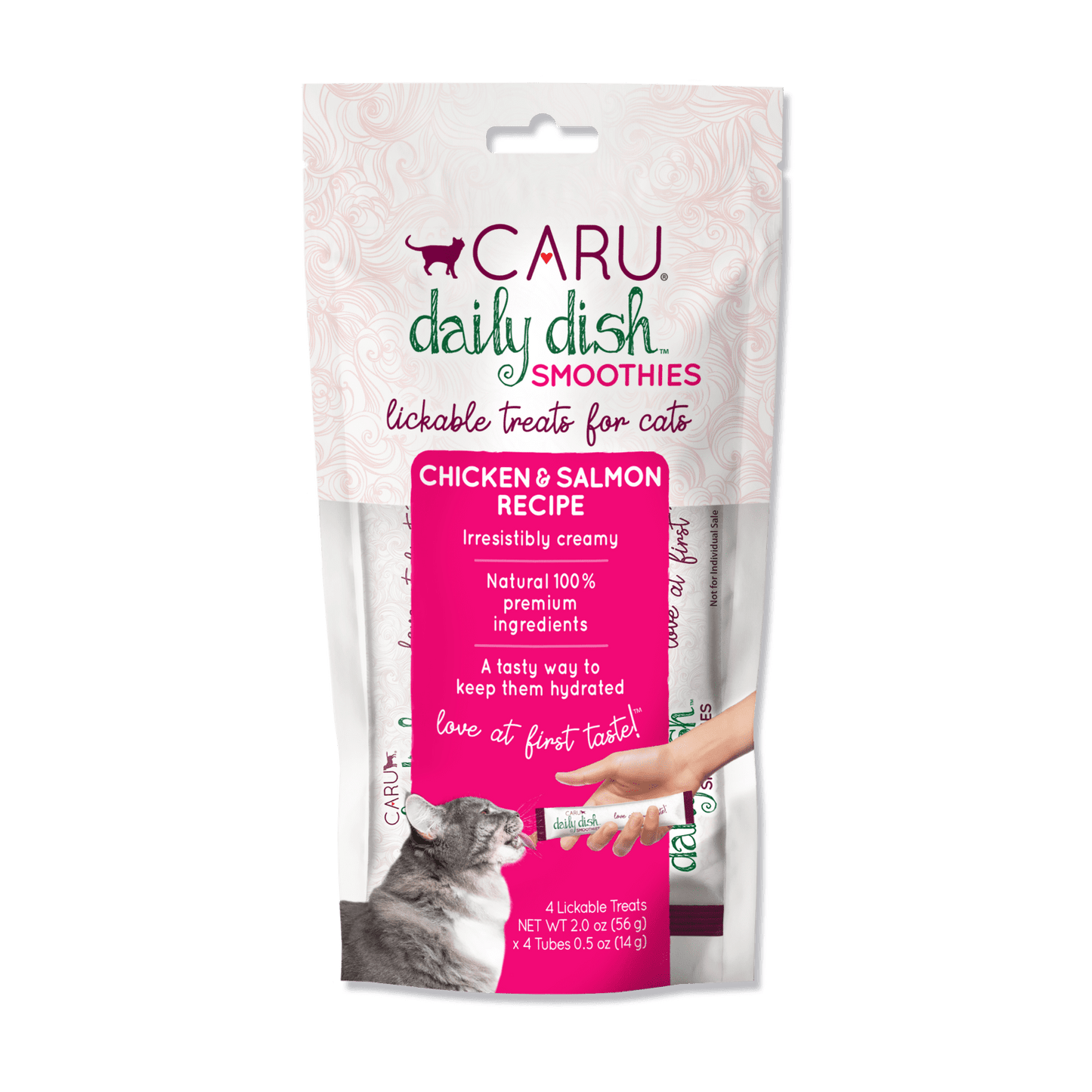 Caru Daily Dish Smoothies Chicken & Salmon Recipe for Cats 4pk