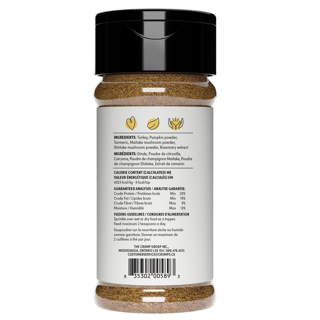 Crumps Sprinkles Turkey + Superfood Golds Meal Topper Dog 110g