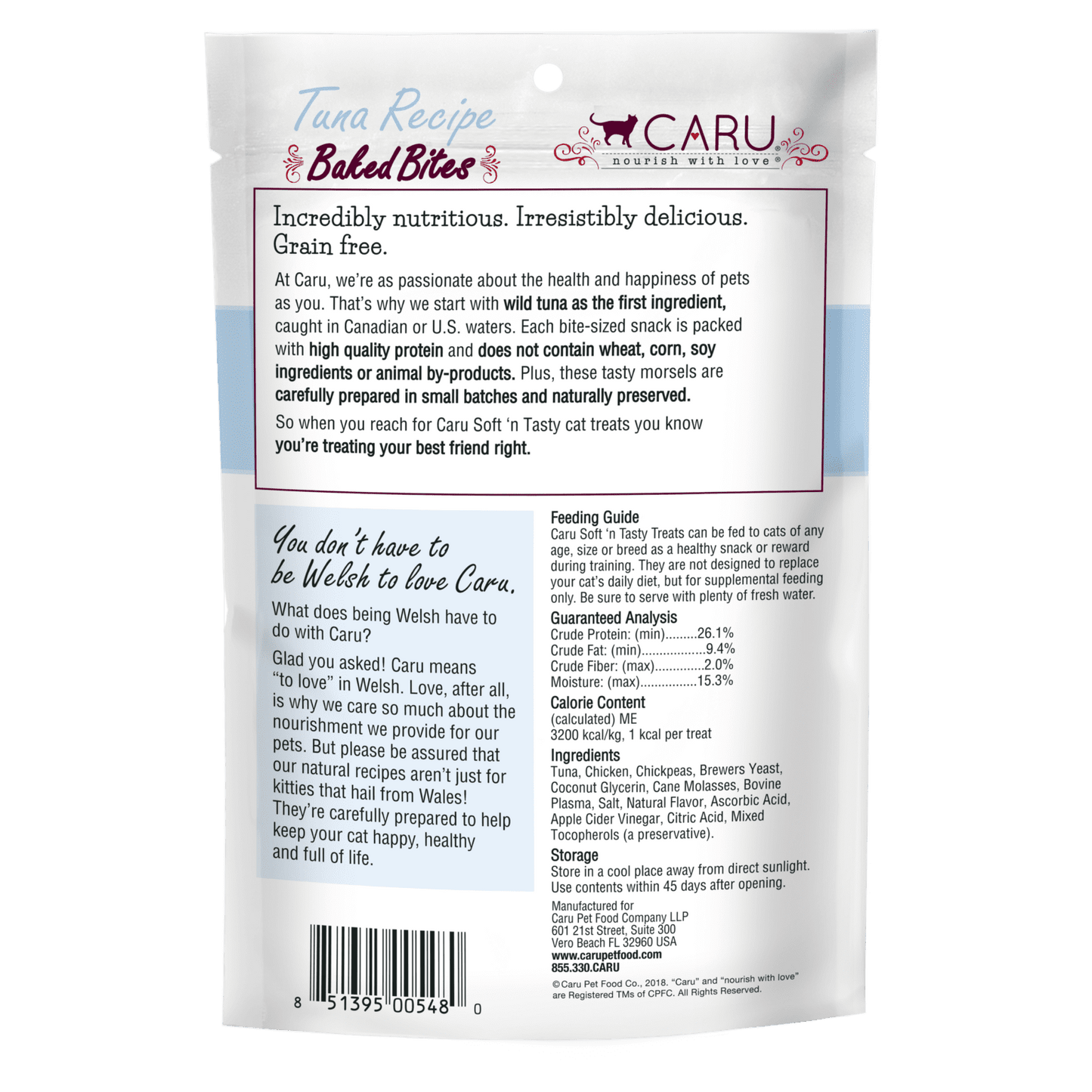 Caru Soft ‘n Tasty Baked Tuna Recipe Bites for Cats 3oz