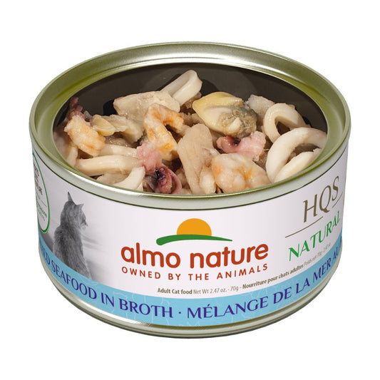 Almo Nature HQS Natural Cat Food - Mixed Seafood In Broth 70g