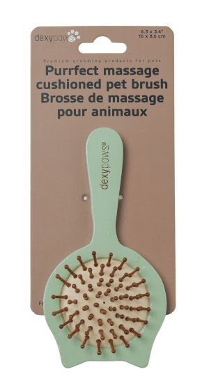 Dexypaws Purrfect Massage Cat Shaped Cushioned Brush