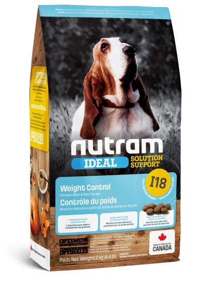 Nutram Ideal I18 Weight Control Chicken and Peas Dog 4.4lbs