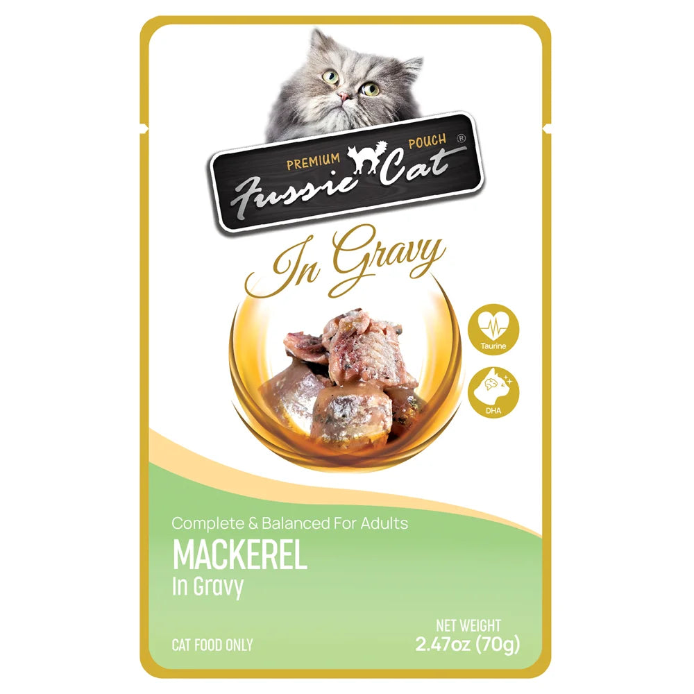 Fussie Cat Pouch - Mackerel in Gravy 70g
