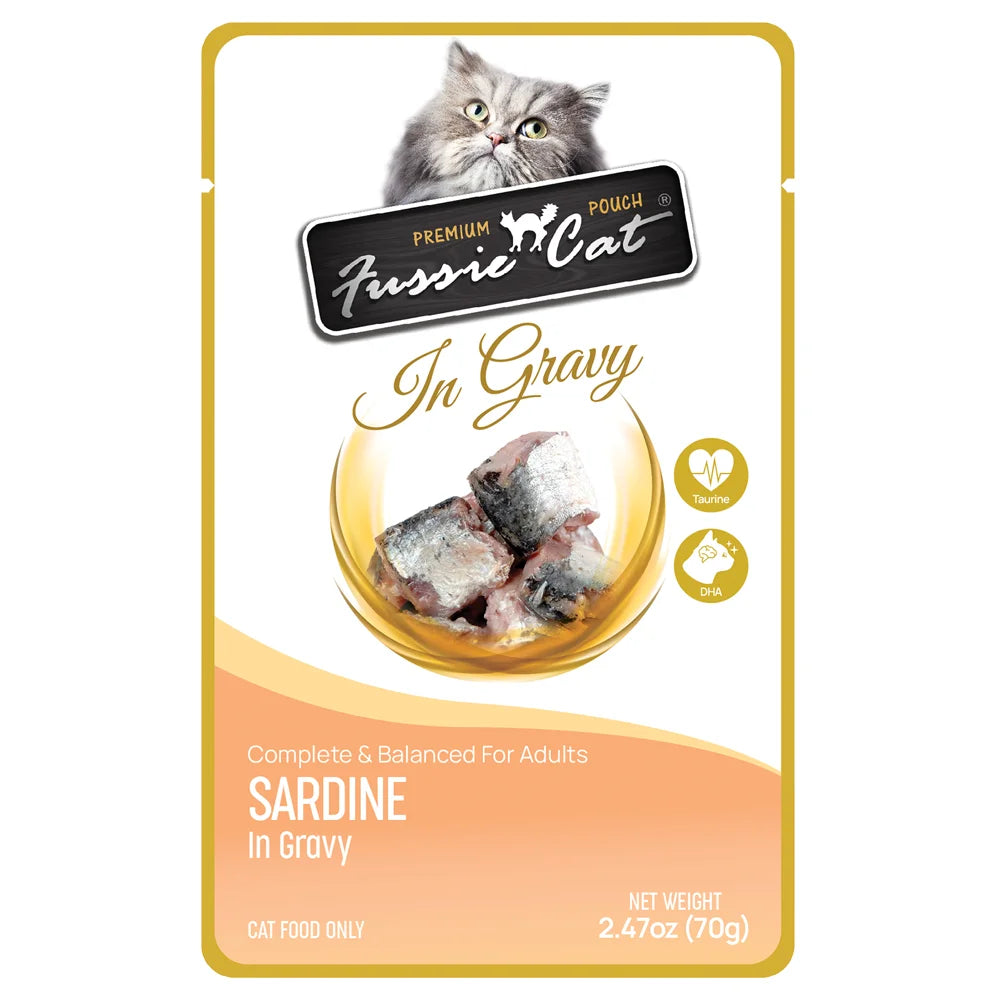 Fussie Cat Pouch - Sardine in Gravy 70g