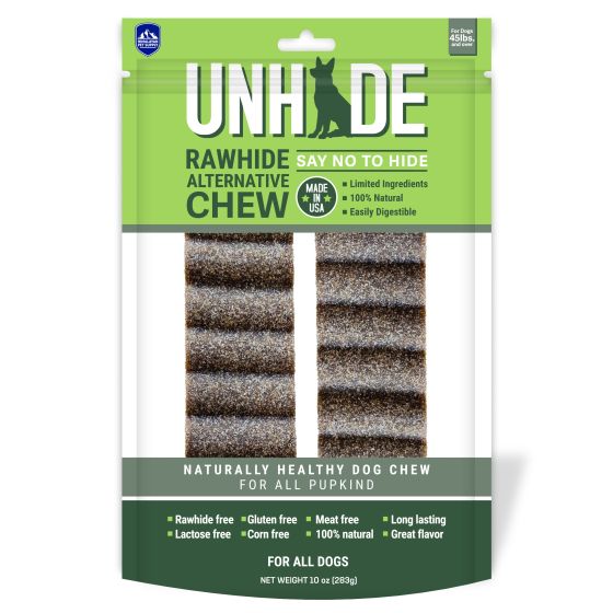Unhide Rawhide Chew Large Dog 2pk