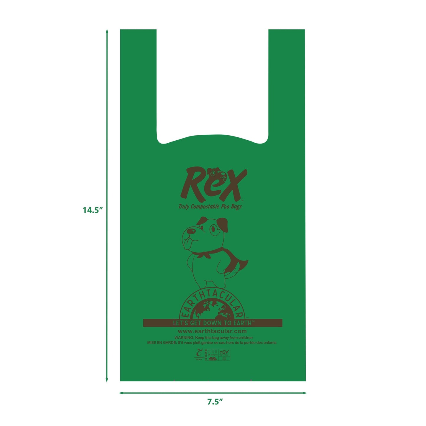 REX Plant-Based Poo Handle Bags 90ct
